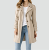 Trenchcoat til kvinder - slim fit med bælte