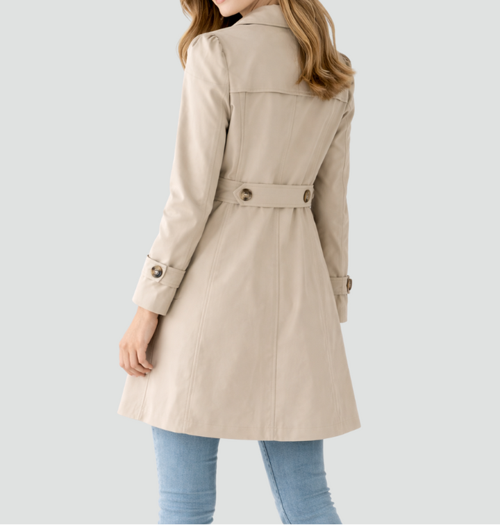 Trenchcoat til kvinder - slim fit med bælte