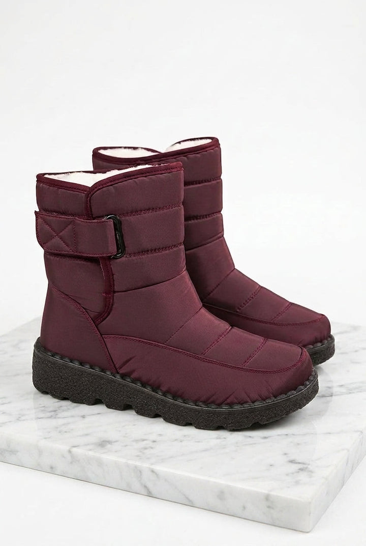 Vandtætte quiltede snowboots - skindfoer