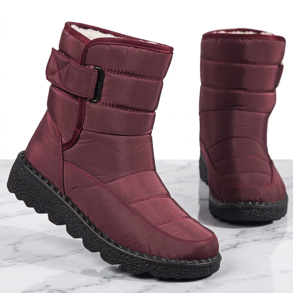 Vandtætte quiltede snowboots - skindfoer