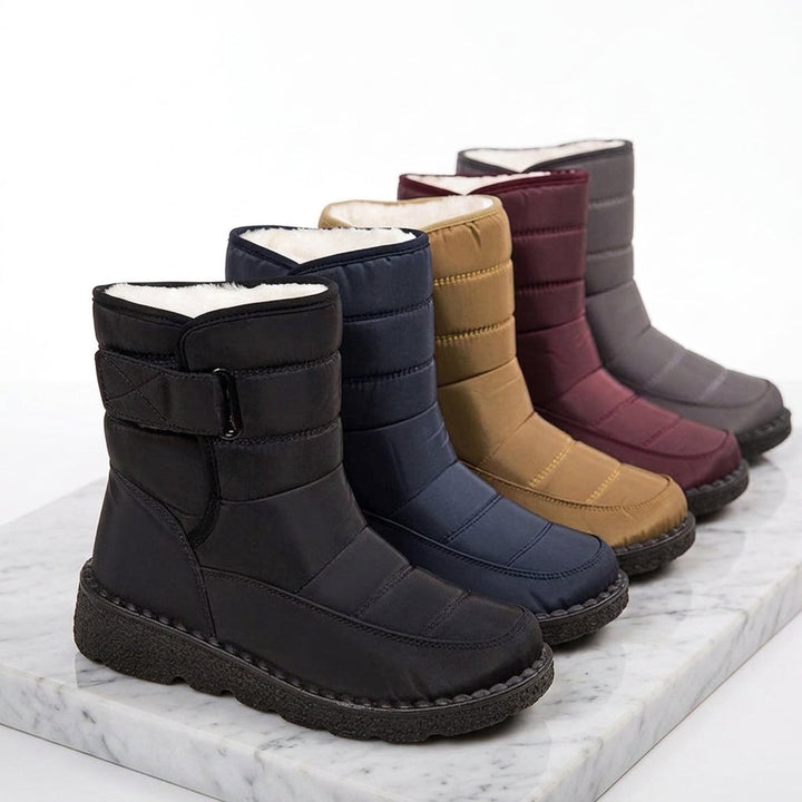 Vandtætte quiltede snowboots - skindfoer