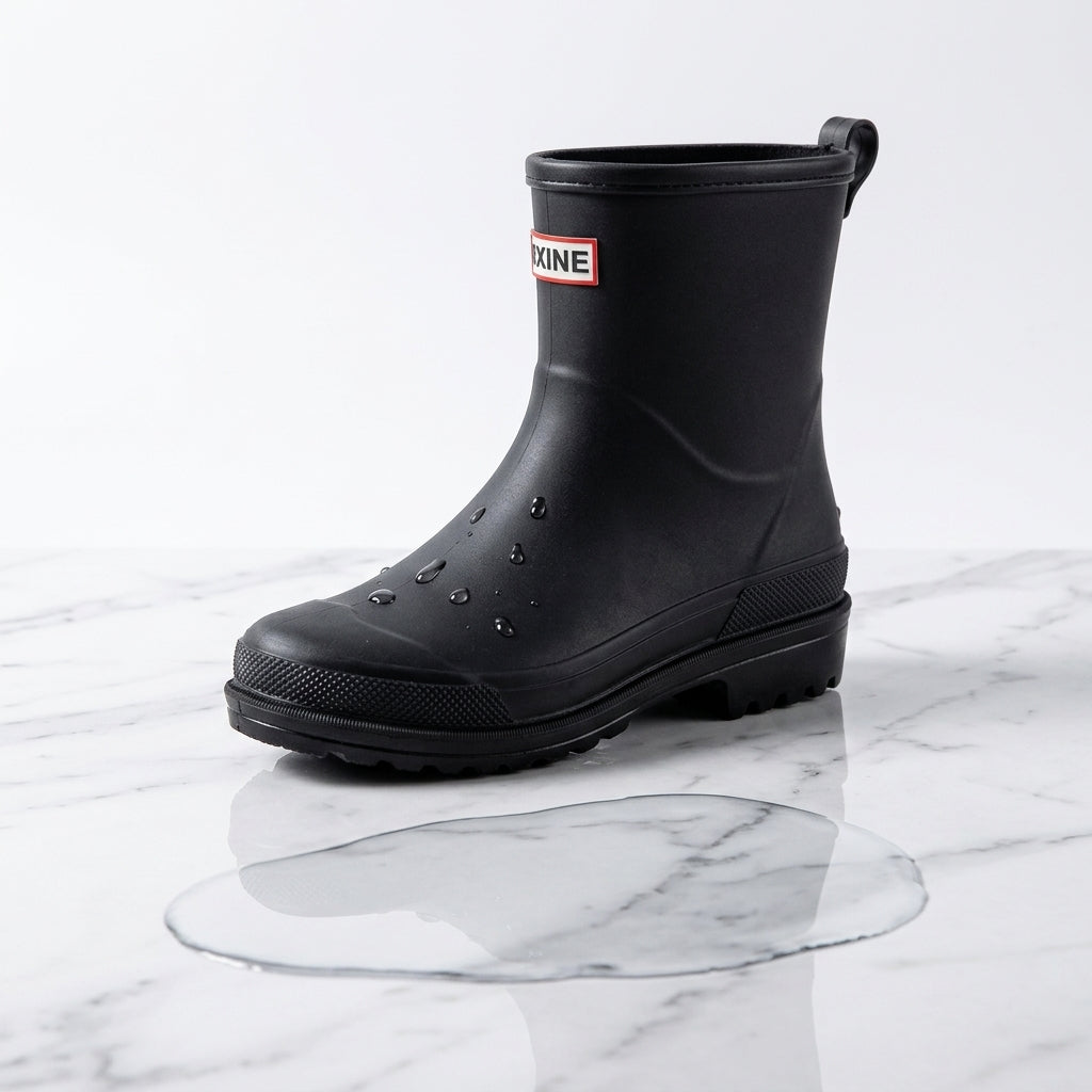 Gummistøvler i mid-calf højde, skridsikker sål