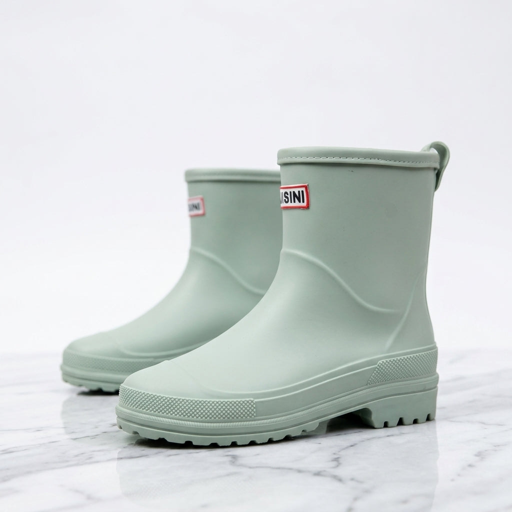 Gummistøvler i mid-calf højde, skridsikker sål